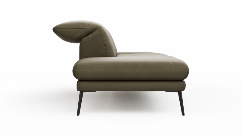 Sofa Elena - 2,5-Sitzer, Leder, Olive