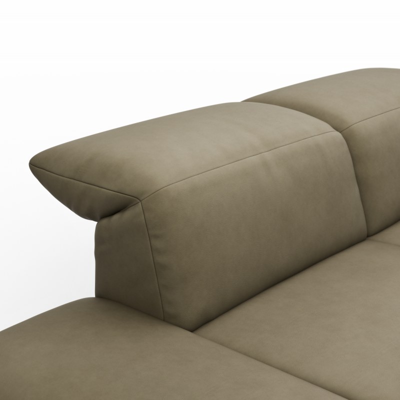 Sofa Elena - 2-Sitzer, Leder, Olive
