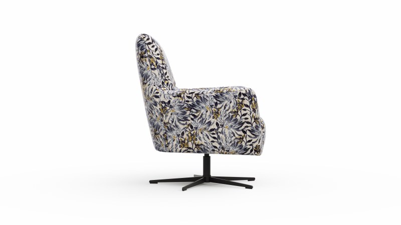Drehsessel Charlotte - Stoff, Blumig