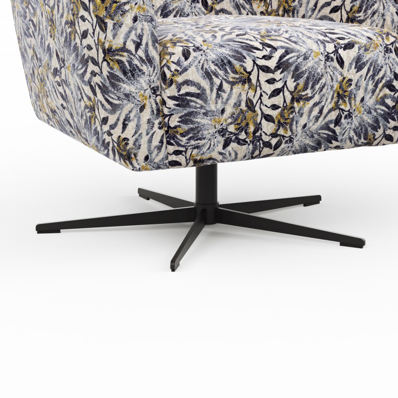 Drehsessel Charlotte - Stoff, Blumig