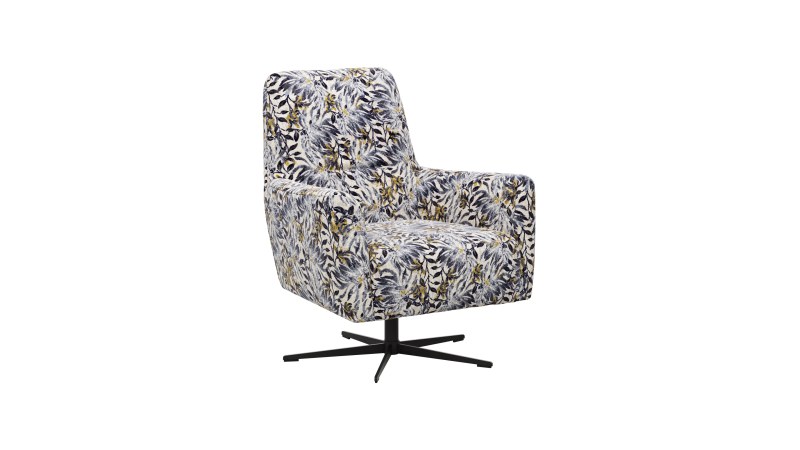 Drehsessel Charlotte - Stoff, Blumig
