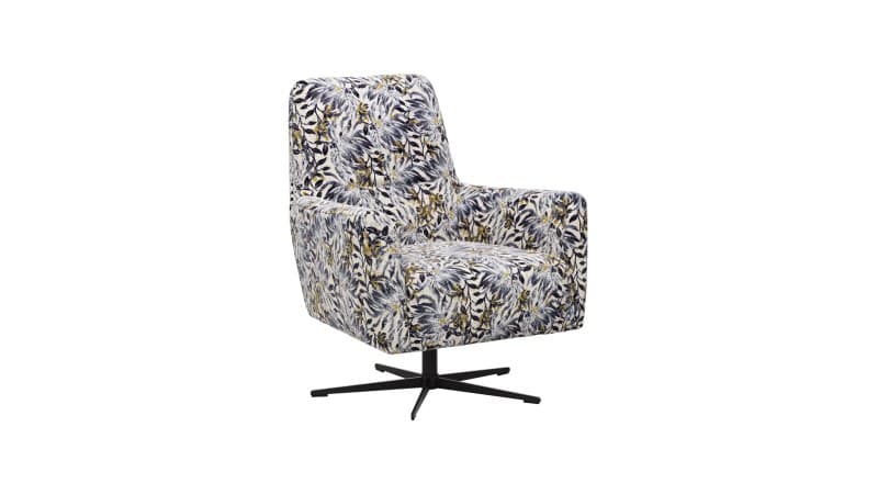 Drehsessel Charlotte - Stoff, Blumig