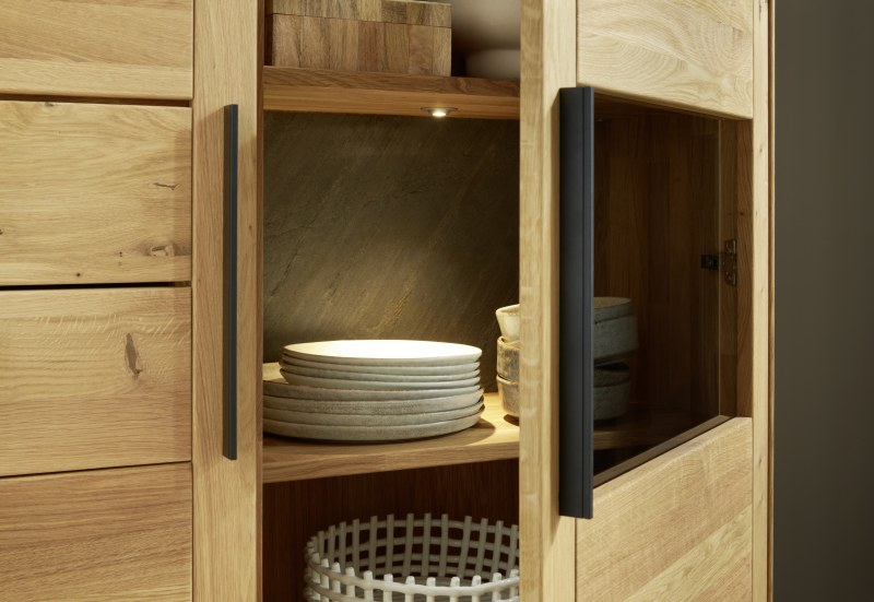Highboard Faro 6.0 - Wildeiche massiv, natur, geölt