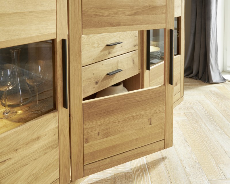Highboard Faro 6.0 - Wildeiche massiv, natur, geölt