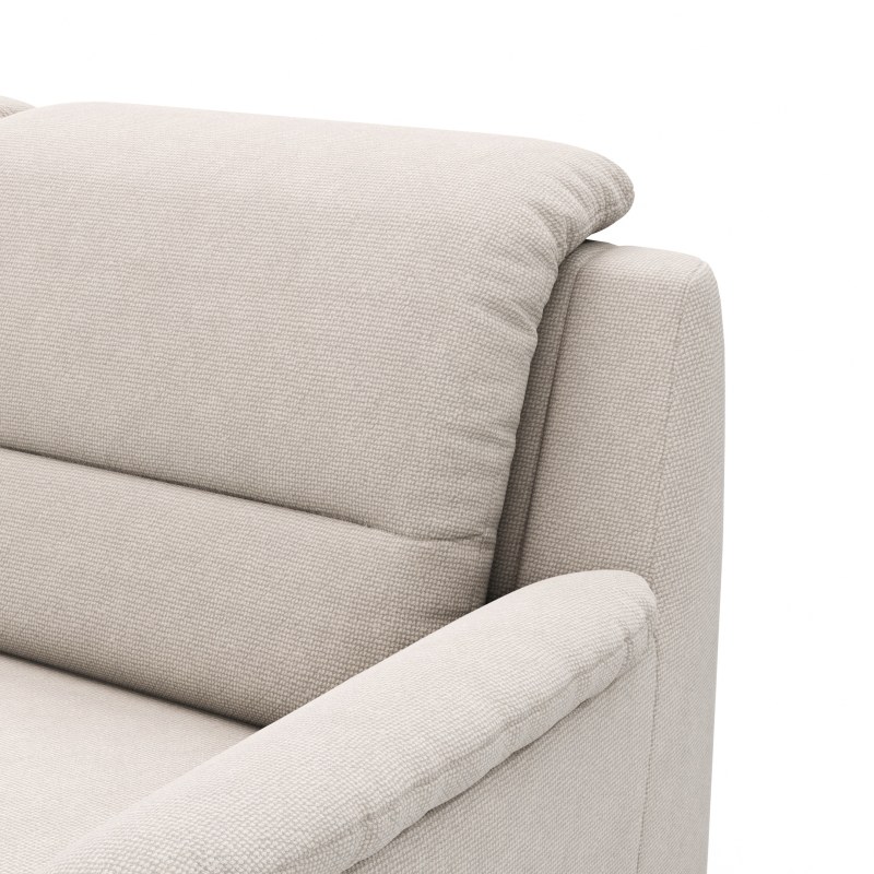 Ecksofa Cornella Plus - Ecke und Abschlussteil mit 2-Sitzer rechts, Stoff, Rosé
