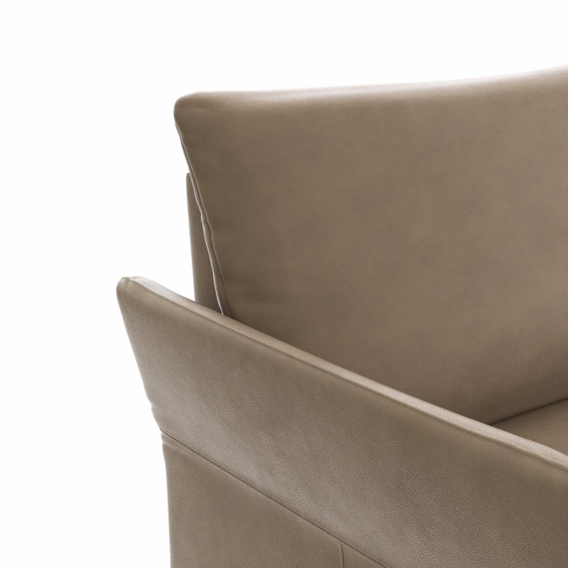 Sofa Rosario - 2-Sitzer, Leder, Rauchbraun