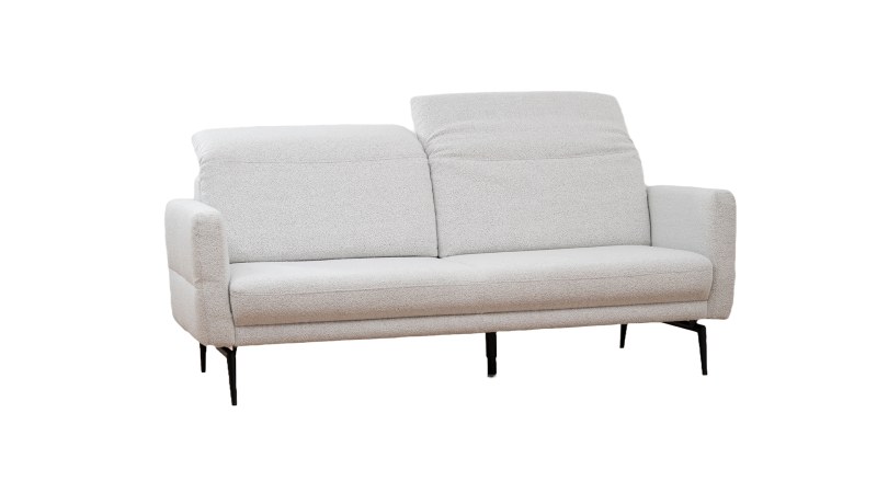 Sofa Estrela 2.0 - 2,5-Sitzer inkl. Kopfteil/Armteil verstellbar und Sitzvorzug motorisch, Stoff, Creme