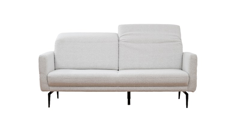 Sofa Estrela 2.0 - 2,5-Sitzer inkl. Kopfteil/Armteil verstellbar und Sitzvorzug motorisch, Stoff, Creme