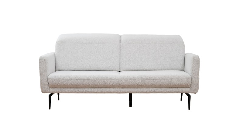 Sofa Estrela 2.0 - 2,5-Sitzer inkl. Kopfteil/Armteil verstellbar und Sitzvorzug motorisch, Stoff, Creme