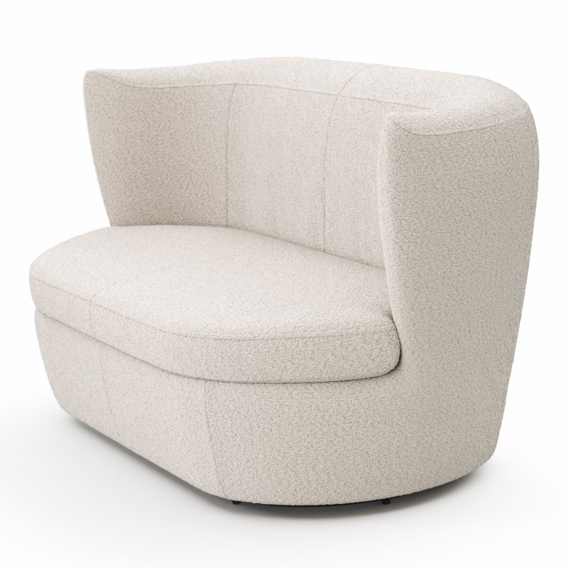 Sofa Cativa - 2-Sitzer, Stoff, Creme