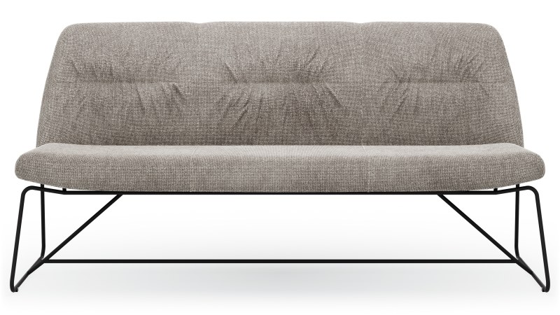 Polsterbank Sagres - Breite 180cm, Stoff, Graubeige