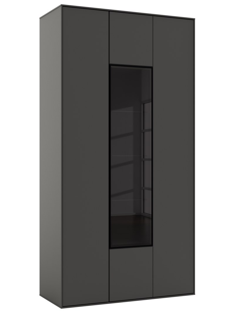 Vitrine Medio - Melamin, Schiefergrau