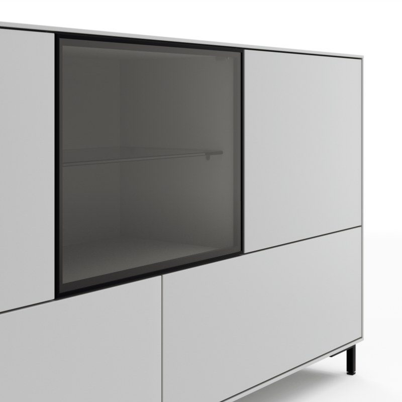 Sideboard Medio - Lack, Weiß