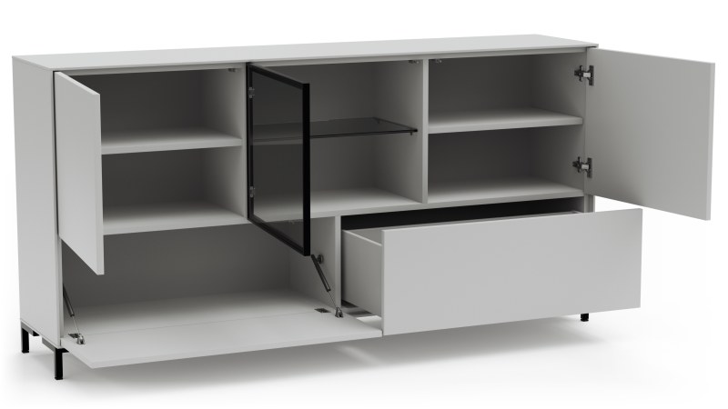 Sideboard Medio - Lack, Weiß
