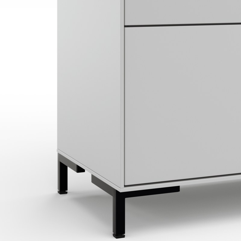 Sideboard Medio - Lack, Weiß