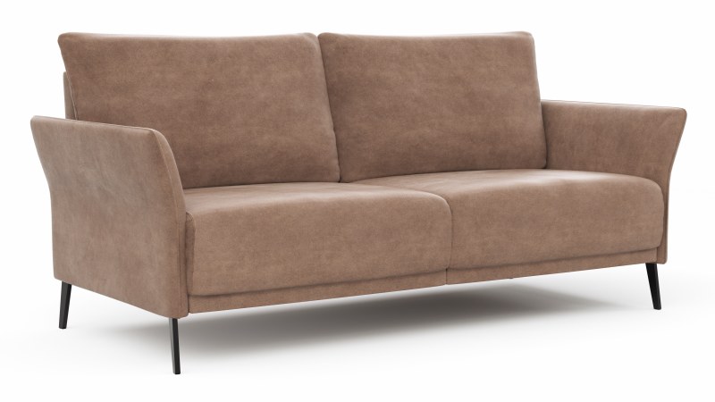 Sofa Rosario - 3-Sitzer, Stoff, Cognac