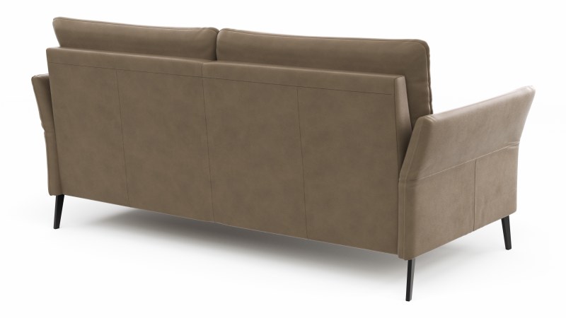 Sofa Rosario - 3-Sitzer, Leder, Rauchbraun