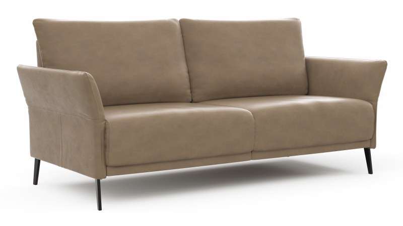 Sofa Rosario - 3-Sitzer, Leder, Rauchbraun