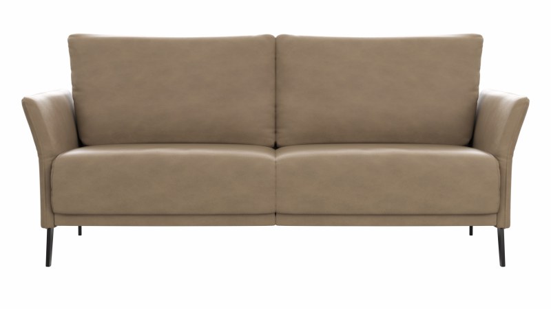Sofa Rosario - 3-Sitzer, Leder, Rauchbraun