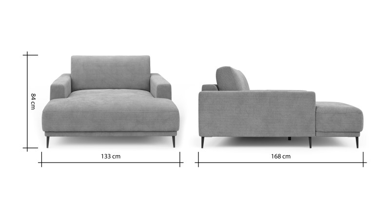 Longseat Solero - Stoff, Hellgrau