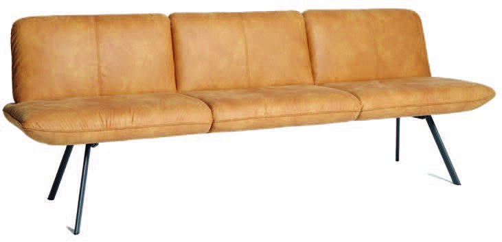 Polsterbank - Breite ca. 230 cm, Polyester, grau