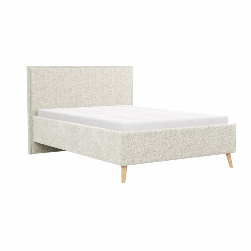 Bettgestell Carmen - Liegefläche ca. 140x200cm, Stoff, Beige