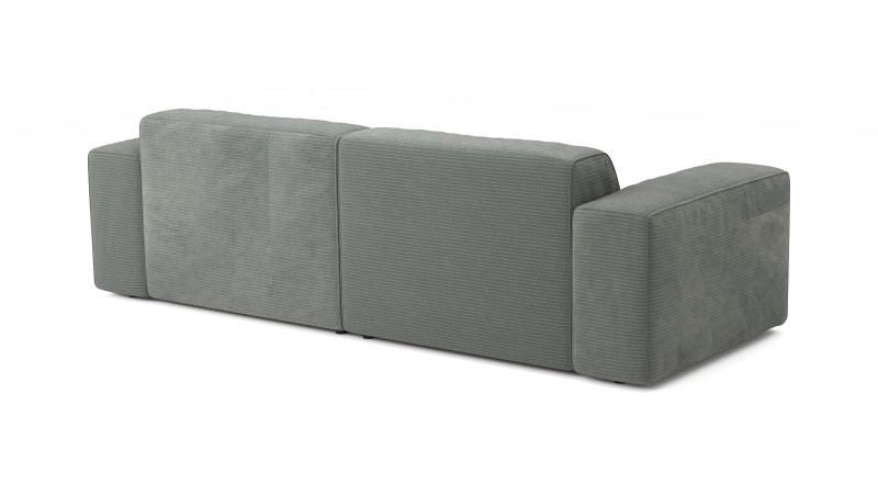 Sofa Elementos - 3-Sitzer XL, Stoff, Grau