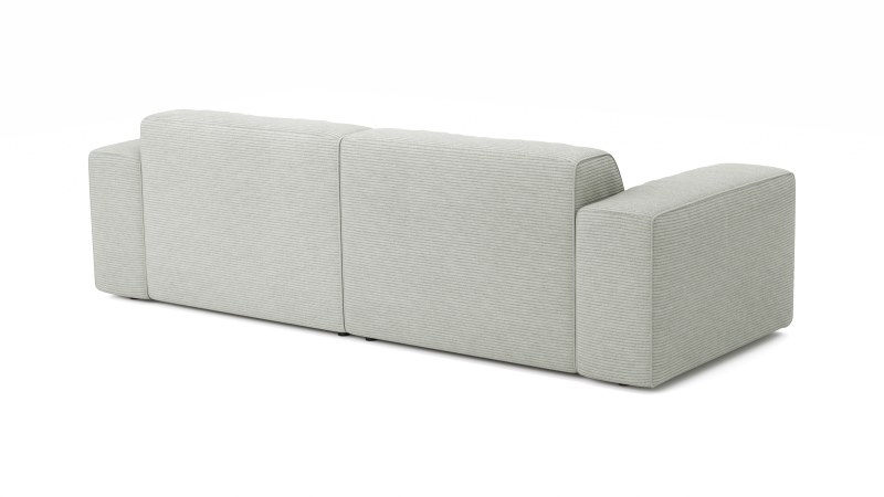 Sofa Elementos - 3-Sitzer XL, Stoff, Hellgrau