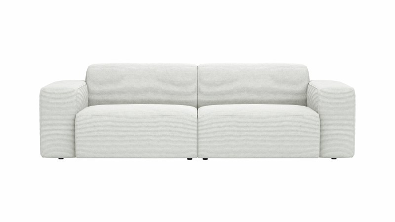 Sofa Elementos - 3-Sitzer XL, Stoff, Weiß