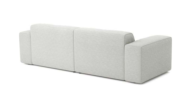 Sofa Elementos - 3-Sitzer XL, Stoff, Weiß