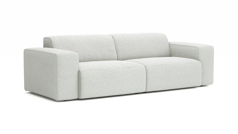 Sofa Elementos - 3-Sitzer XL, Stoff, Weiß