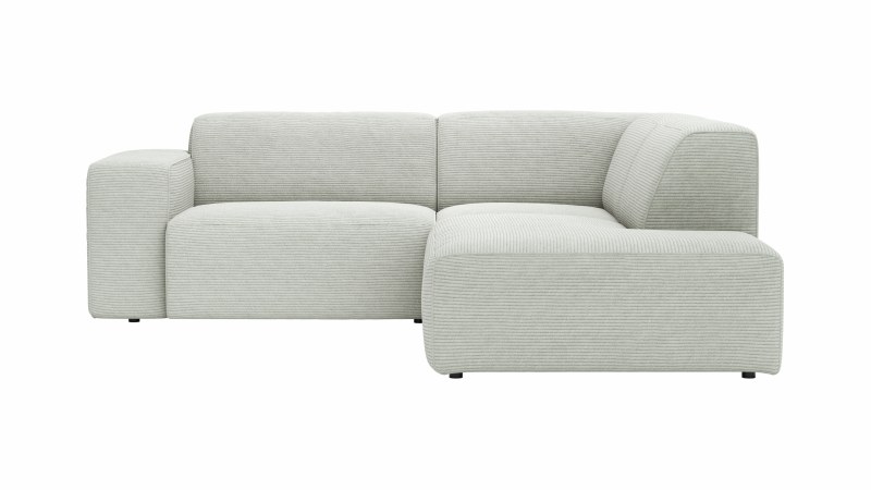 Ecksofa Elementos - 1,5-Sitzer links mit Ecke rechts, Stoff, Hellgrau