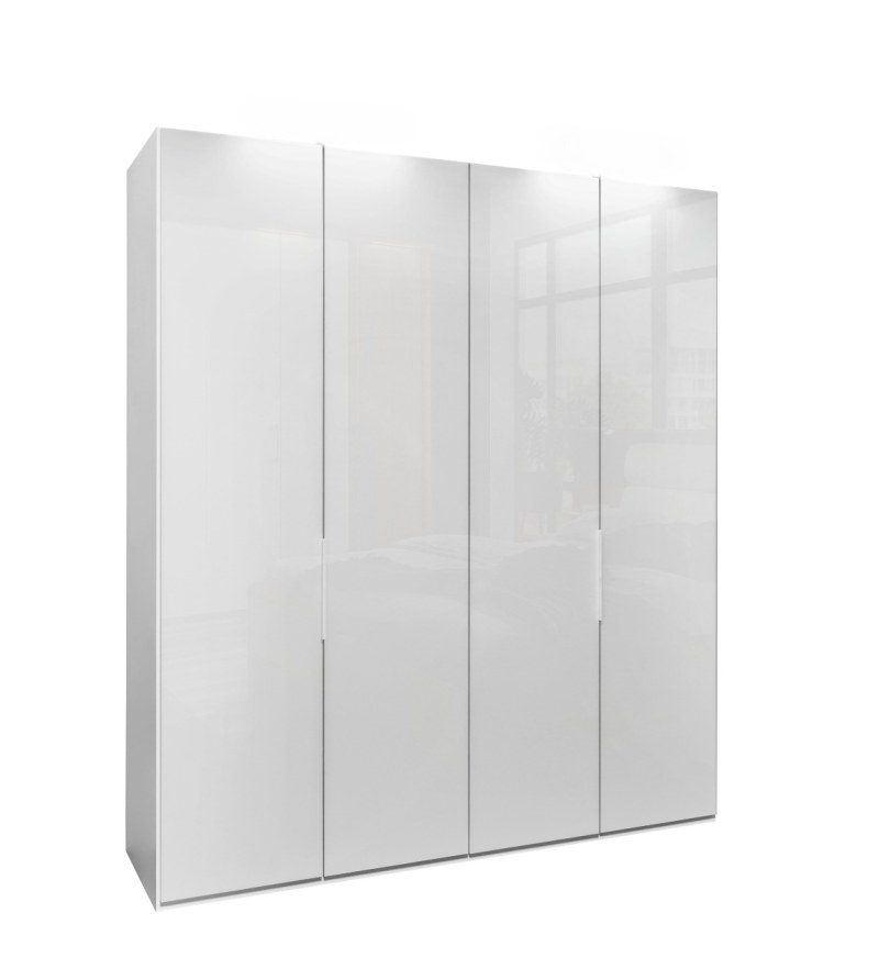 Drehtürenschrank Viana Vidrio - BHT ca. 200x243x60 cm, Weiß