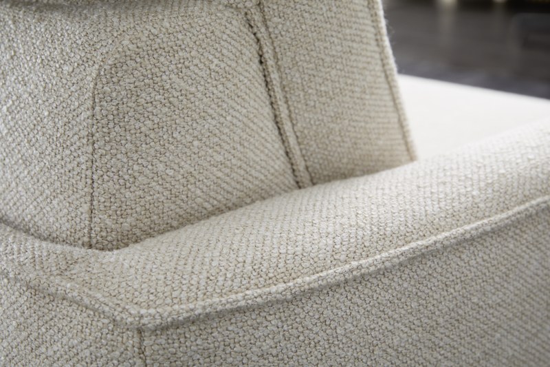 Ecksofa Amadena - 2-Sitzer mit Ecke rechts inkl. Relaxfunktion motorisch, Sitzvorzug und Kopfteilverstellung, Stoff, Creme