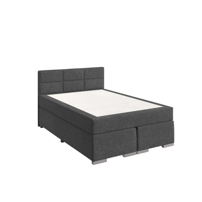 Boxspringbett- Liegefläche ca. 140x200 cm, Stoff, Anthrazit