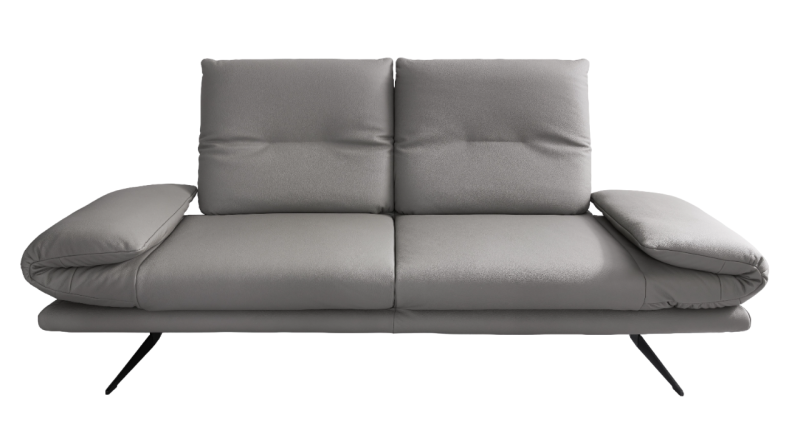 Sofa Lucero - 2,5-Sitzer, Leder, Grau