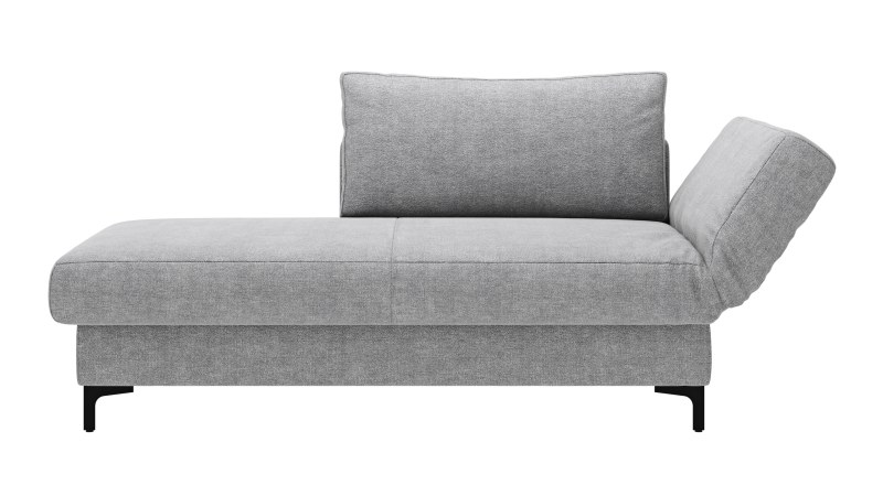 Schlafsofa Verano - Ausrichtung rechts inkl. Schlaffunktion und Bettkasten, Stoff, Hellgrau