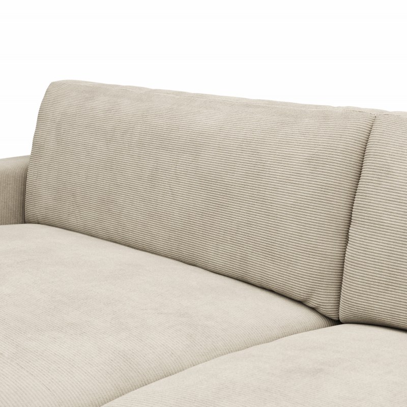 Ecksofa Solero - Longchair groß mit 1,5-Sitzer rechts, Stoff, Sand