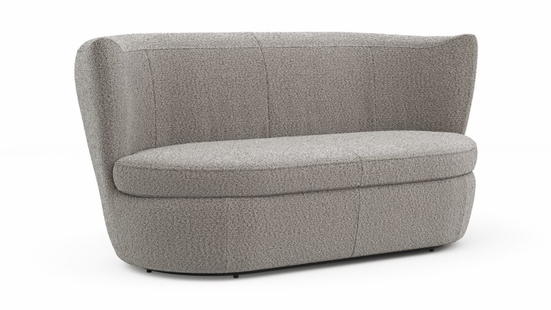 Sofa Cativa - 2-Sitzer, Stoff, Graubeige