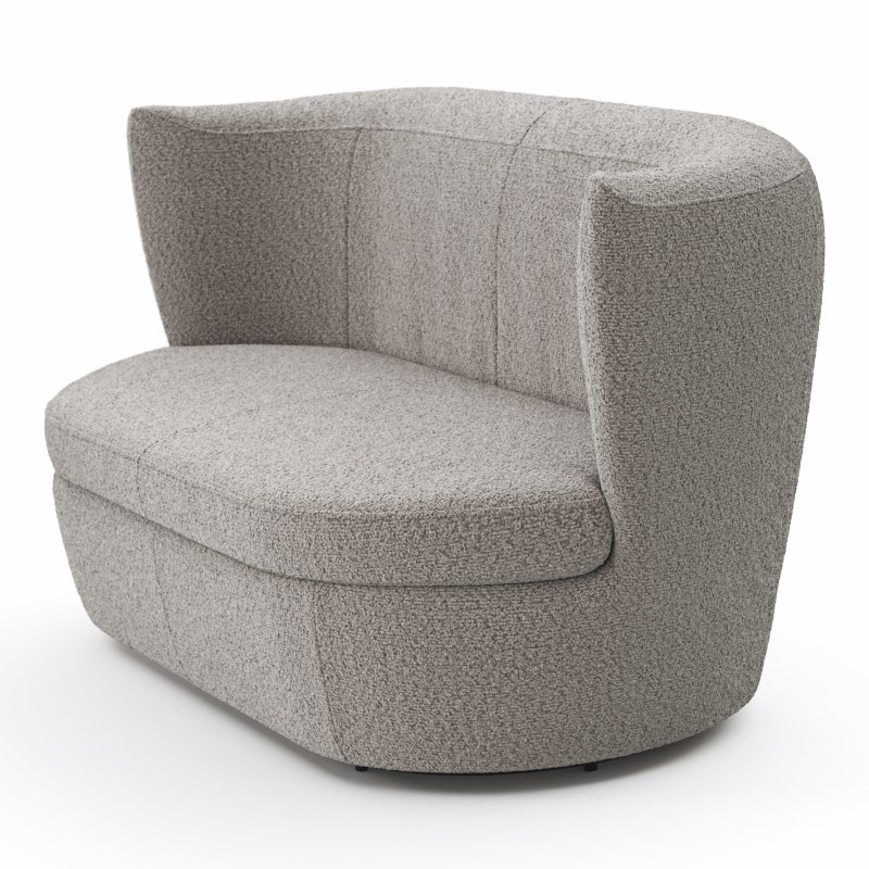 Sofa Cativa - 2-Sitzer, Stoff, Graubeige