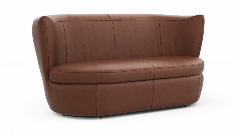 Sofa Cativa - 2-Sitzer, Leder, Cognac