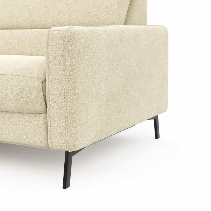 Ecksofa Valera - Ecke mit 3-Sitzer rechts inkl. Rückenlehne verstellbar und Relaxfunktion motorisch, Stoff, Natur
