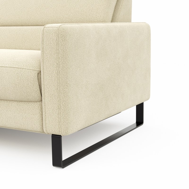 Ecksofa Valera - Longchair mit 3-Sitzer rechts inkl. Rückenlehne verstellbar und Relaxfunktion motorisch, Stoff, Natur