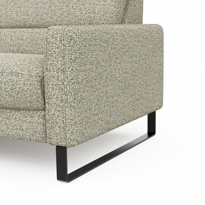 Ecksofa Valera - Longchair mit 3-Sitzer rechts inkl. Rückenlehne verstellbar, Stoff, Limone