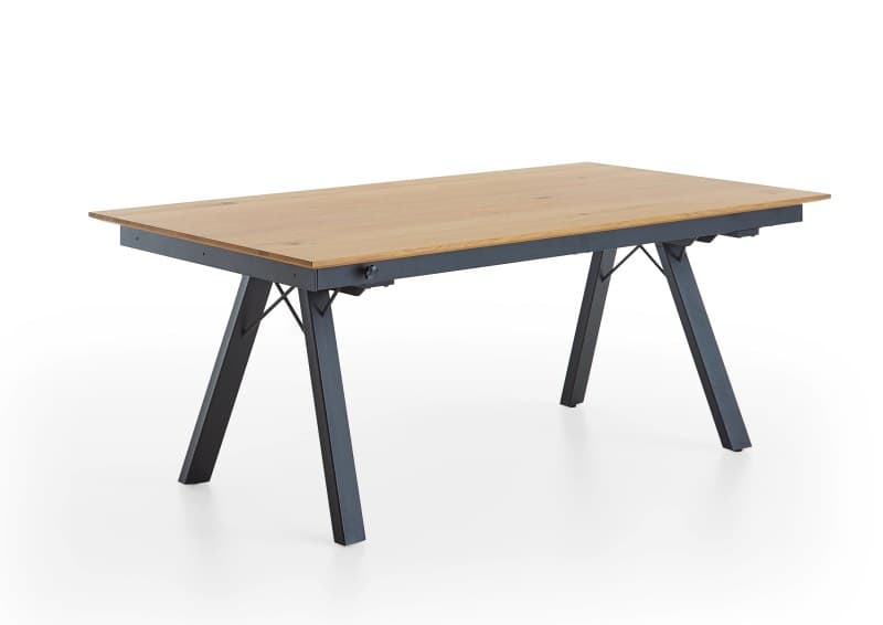 Esstisch EM Sines - ausziehbar, LB ca. 180(280)x100 cm, Eiche furniert