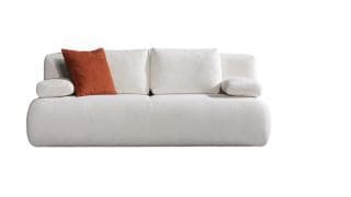 Schlafsofa EM Sintra - Schlaffunktion mit Bettkasten, Stoff, Natur