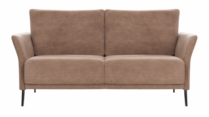 Sofa Rosario - 2-Sitzer, Stoff, Cognac