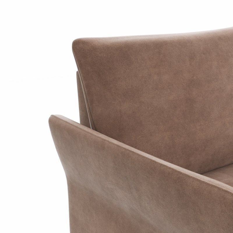 Sofa Rosario - 2-Sitzer, Stoff, Cognac