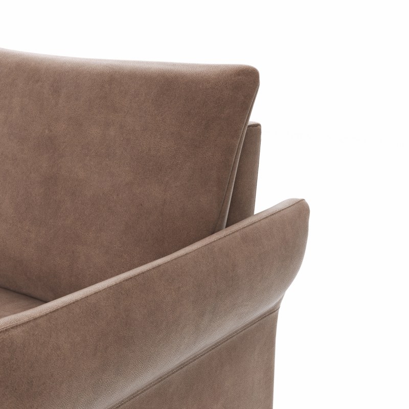Ecksofa Rosario - Ecke mit 2-Sitzer rechts inkl. Relaxfunktion (motorisch), Sitzvorzug und Armlehne klappbar, Stoff, Cognac