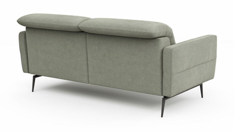 Sofa Estrela 2.0 - 2,5-Sitzer inkl. Kopfteil/Armteil verstellbar und Sitzvorzug motorisch, Stoff, Limone